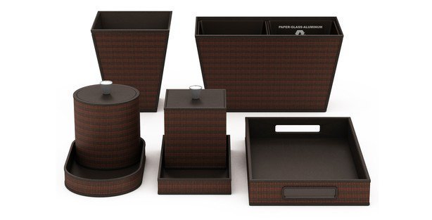 Group rendering classic woven leather match _ java copper _ room accessories-614-xxx_q85